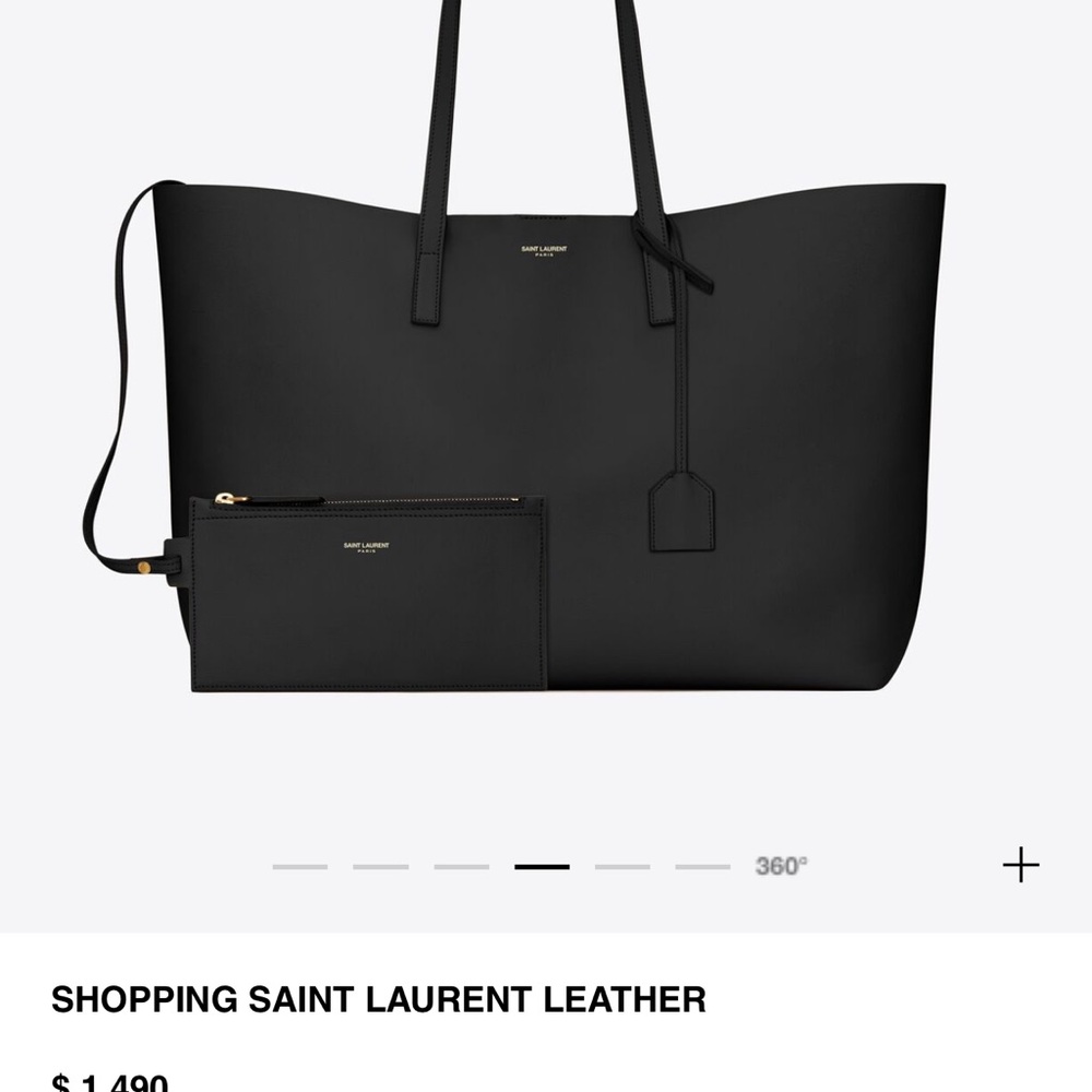 Authentic Black YSL great condition tote soft leather